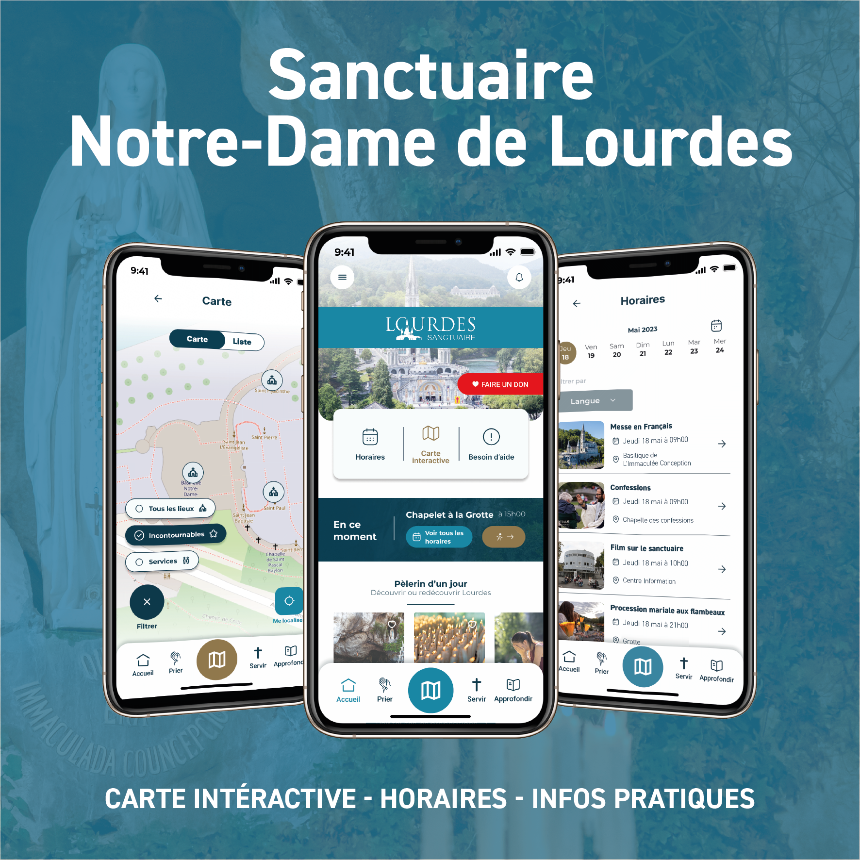 L’application Sanctuaire Notre-Dame de Lourdes