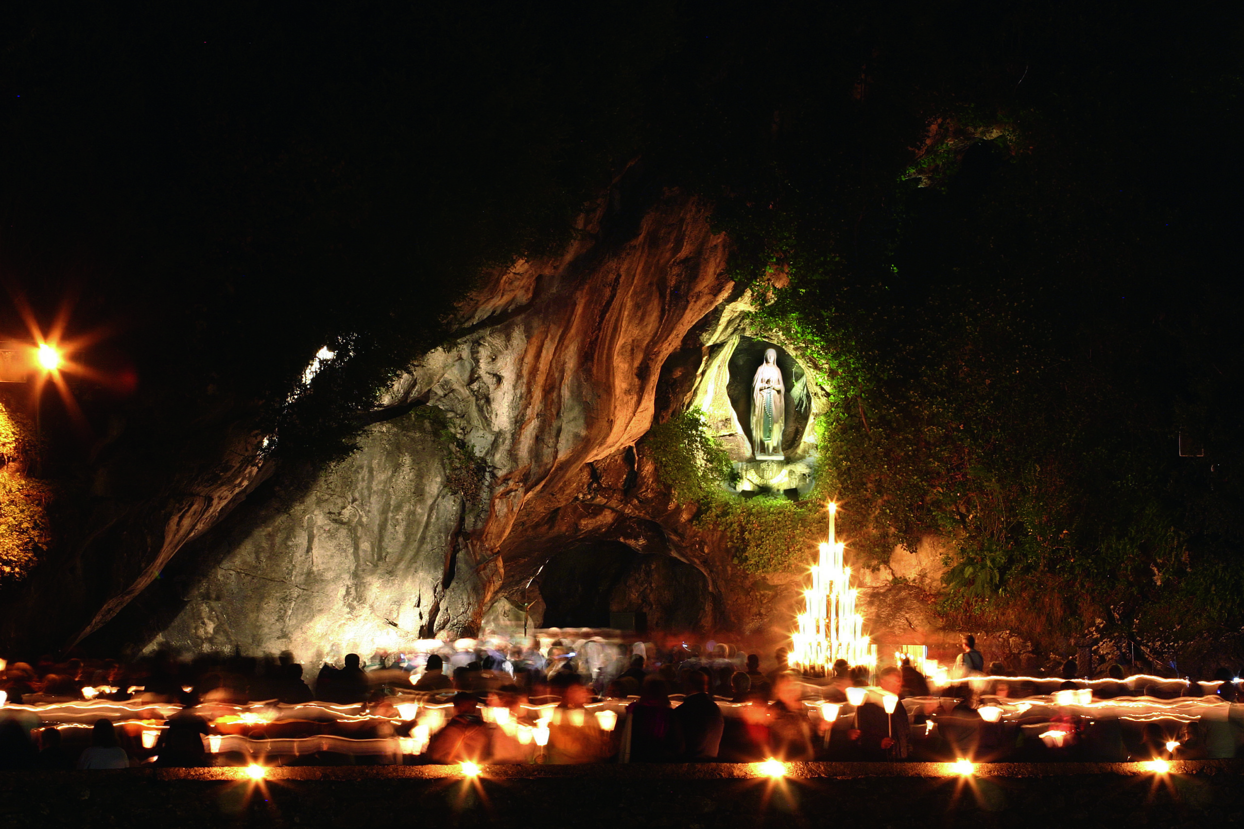 grotto by night