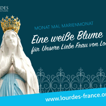 Pilger ehren die Jungfrau Maria in Lourdes