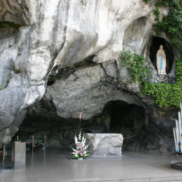 The statue of the Virgin of Lourdes is 160 years old
