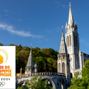 La flamme olympique au Sanctuaire de Lourdes